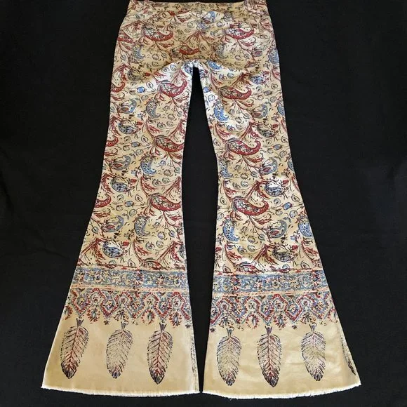 Free People New Delhi Border Flare Corduroy Size 29 - Picture 5 of 15